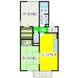 矢加部駅 徒歩10分 2階の物件間取画像